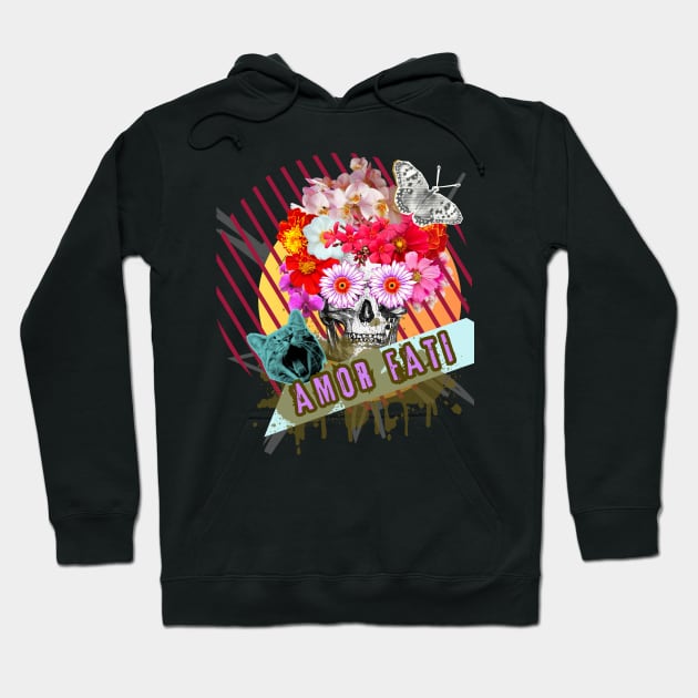 FLORA BOTANICA AMOR FATI + SKULL COLLAGE Hoodie by SwagOMart